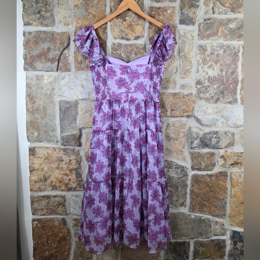 NEW Amanda Uprichard Francia Floral Dress In Porsena - Picture 4 of 8
